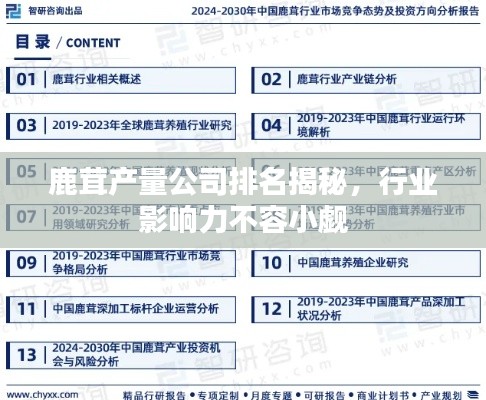 鹿茸产量公司排名揭秘，行业影响力不容小觑